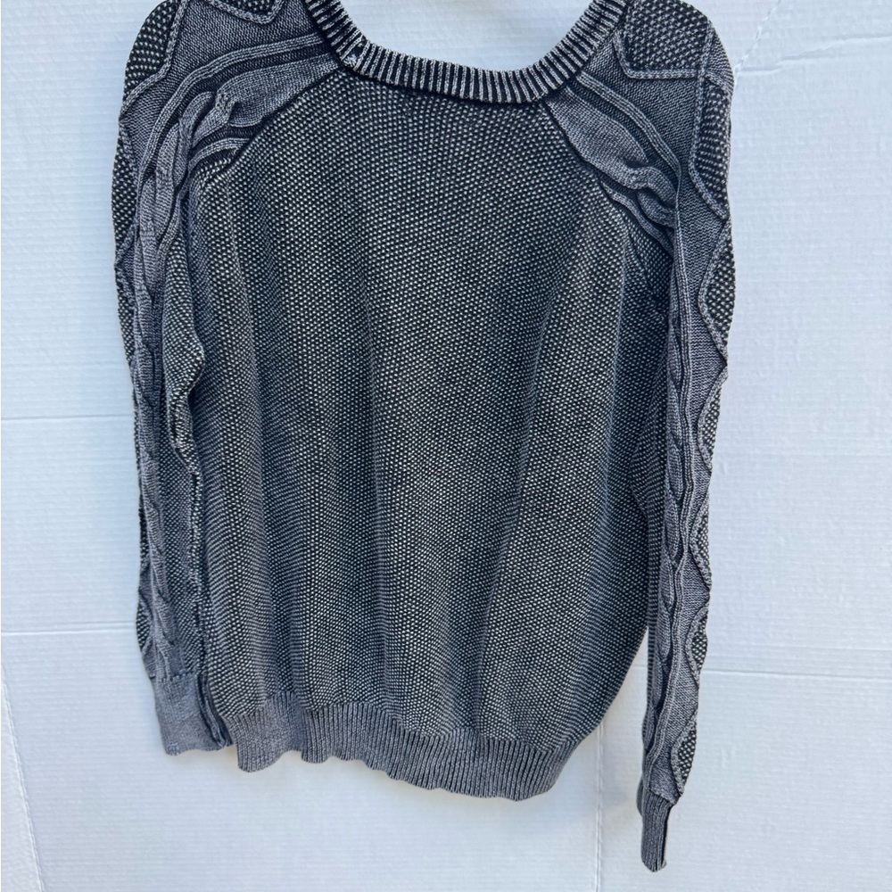 Gray Cable Knit Women's Sweater